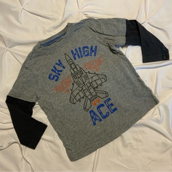 Pick any 5 for $15 Sky High Ace Kids Gray and Black Shirt - Picture 1 of 6